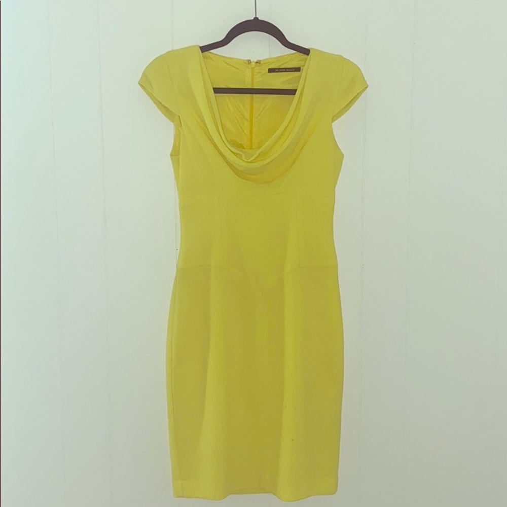 Happy Yellow Black Halo Dress